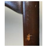 Antique Drop Leaf Dining Room Table on Wheels and 4 Antique Chairs