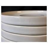 Trend Pacific Bauhaus White Stoneware Dinnerware Set