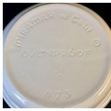 Vintage 1958 Miramar of California 873 Covered Divided Casserole Dish