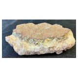 Vintage White Onyx Stone Bookends, Two Rough Quartz Pieces and Amethyst Cluster