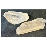 Vintage White Onyx Stone Bookends, Two Rough Quartz Pieces and Amethyst Cluster