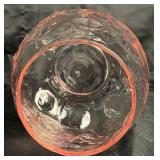 Depression Glass Bundle - LE Smith Green Glass Bunny, Vintage Cobalt Blue Candlestick Holder, Pink 4.5" H Vase and Pair of Pink Swirl Candle Holders