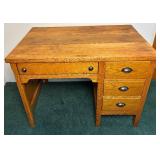 Antique 4 Drawer Desk and Chair