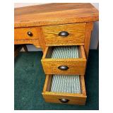 Antique 4 Drawer Desk and Chair