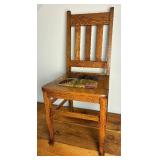 Antique 4 Drawer Desk and Chair