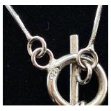 Sterling Silver Necklace with Cultured Pearl Accents - 18" and 16" Cultured Pearl Necklace