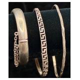 Collection of Sterling Silver includes spoons, bracelets, earrings, rings and more