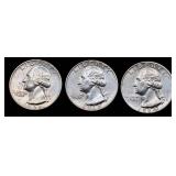 Ten 1964 90% Silver George Washington Quarters Lot #2