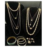 Gold Toned Jewelry Lot
