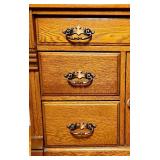 Antique Oak Wash Stand Cabinet