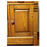 Antique Oak Wash Stand Cabinet