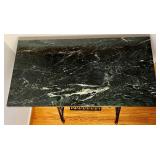 Antique Singer Sewing Cast Iron Table Base with Marble Top