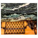 Antique Singer Sewing Cast Iron Table Base with Marble Top