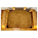 Mid Century Modern Vintage Thonet Bentwood Upholstered Arm Chair #2