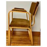 Mid Century Modern Vintage Thonet Bentwood Upholstered Arm Chair #2