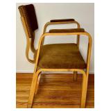 Mid Century Modern Vintage Thonet Bentwood Upholstered Arm Chair #2