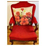 Vintage Queen Anne Style Armchair