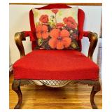 Vintage Queen Anne Style Armchair