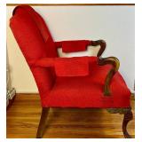 Vintage Queen Anne Style Armchair