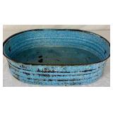 Vintage Blue Enamel Roaster 18" x 12"
