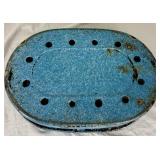 Vintage Blue Enamel Roaster 18" x 12"