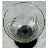 Luminarc France Optic Swirl Black Stem Wine and Champagne Glasses
