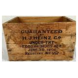 Antique 1906 H.J. Heinz Co. Oven Baked Pork and Beans Food & Drug Act Shipping Crate