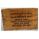 Antique 1906 H.J. Heinz Co. Oven Baked Pork and Beans Food & Drug Act Shipping Crate