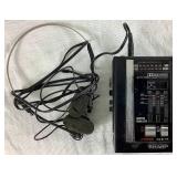 Sharp JC-534 AM/FM Stereo Cassette Player with Collection of Cassettes