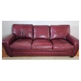 American Leather Sofa and Two Cube Ottomans - Made in the USA