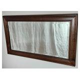 Antique Beveled Leaded Glass Mirror