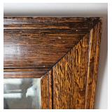 Antique Beveled Leaded Glass Mirror