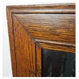 Antique Beveled Leaded Glass Mirror