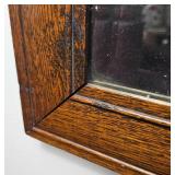 Antique Beveled Leaded Glass Mirror