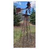 Weathered Metal Windmill/Weather Vane