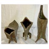 Nancy Forte Set of 3 Pottery Sculptures