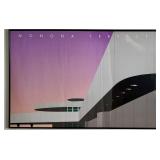 Vintage Monona Terrace Framed Poster Frank Lloyd Wright Design