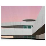 Vintage Monona Terrace Framed Poster Frank Lloyd Wright Design