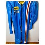 Vintage Bates Leather Racing Suit and Prexport Racing Boots