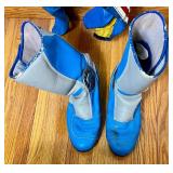 Vintage Bates Leather Racing Suit and Prexport Racing Boots