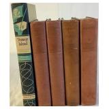Collection of 4 Robert Louis Stevenson Books 1916 and 1947 Treasure Island