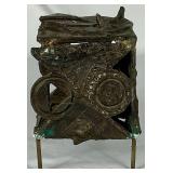 Bronze Eckel Style Abstract Cube