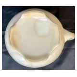 Vintage Off White Embossed Footed Creamer and Vintage Creamer with Daisy