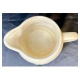 Vintage Off White Embossed Footed Creamer and Vintage Creamer with Daisy