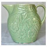 Vintage McCoy Ceramic Pitcher and Bamboo Pottery Planter