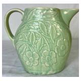 Vintage McCoy Ceramic Pitcher and Bamboo Pottery Planter