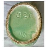 Vintage McCoy Ceramic Pitcher and Bamboo Pottery Planter