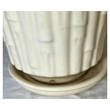 Vintage McCoy Ceramic Pitcher and Bamboo Pottery Planter