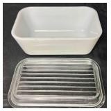 Set of Vintage Pink Gooseberry Pyrex Refrigerator Dishes