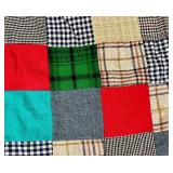 Vintage Handmade Patchwork Quilt 62" x 90"